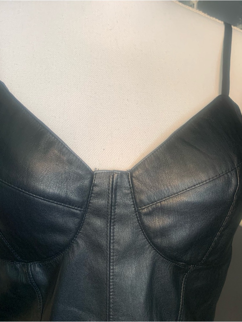 Bustier faux leather size medium. Almost Famous Top. - Picture 2 of 9